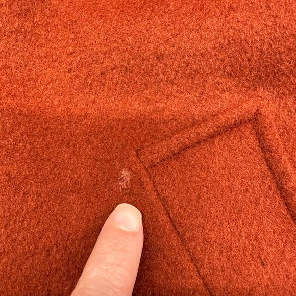 Sam Edelman Womens Trench Coat Size 6 Wool Blend Cinnamon Spice Fall Wardrobe - Picture 7 of 8